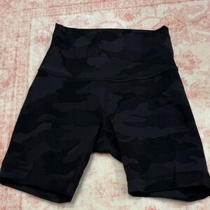 Black lululemmon camo biker shorts!